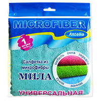 Салфетка микрофибра 30*30 см универсальная  МИЛА ЗИГЗАГ Антелла, арт. 70721 