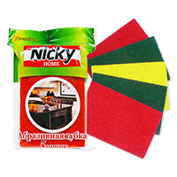 Набор губок 5 шт для посуды абразивная Nicky Home, арт. 71629 