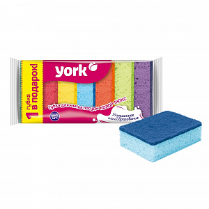 Набор губок 6+1 шт для посуды "YORK" Колор Люкс, арт. 030180 