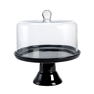Тортовница на ножке со стеклянным колпаком h=28 d=27 P.L.-BarWare 81269699 