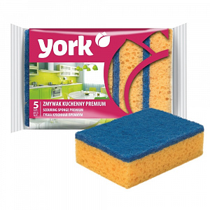 Набор губок 5 шт для посуды "YORK" Суприм/Премиум арт.3030, 030300 