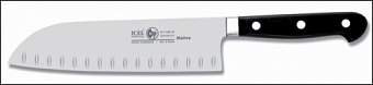 Нож Icel японский с бороздками Santoku 180/300 мм, кованый MAITRE /6/ 