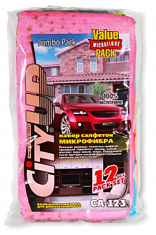 Набор салфеток микрофибра 12 шт 35*40 см Jumbo арт. СА-123/123G 