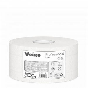 Туалетная бумага Veiro Professional Lite 2-сл.(125*95мм) в средних рулонах 1*12 арт. Jumbo Comfort 
