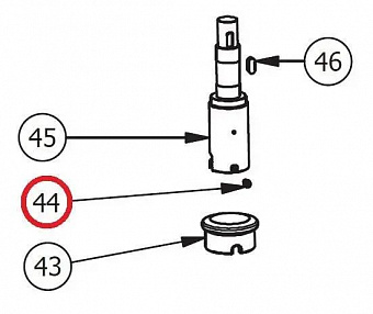 Винт М5х8 10505008 (#44) для машины тестомесильной т.м. WLBake 